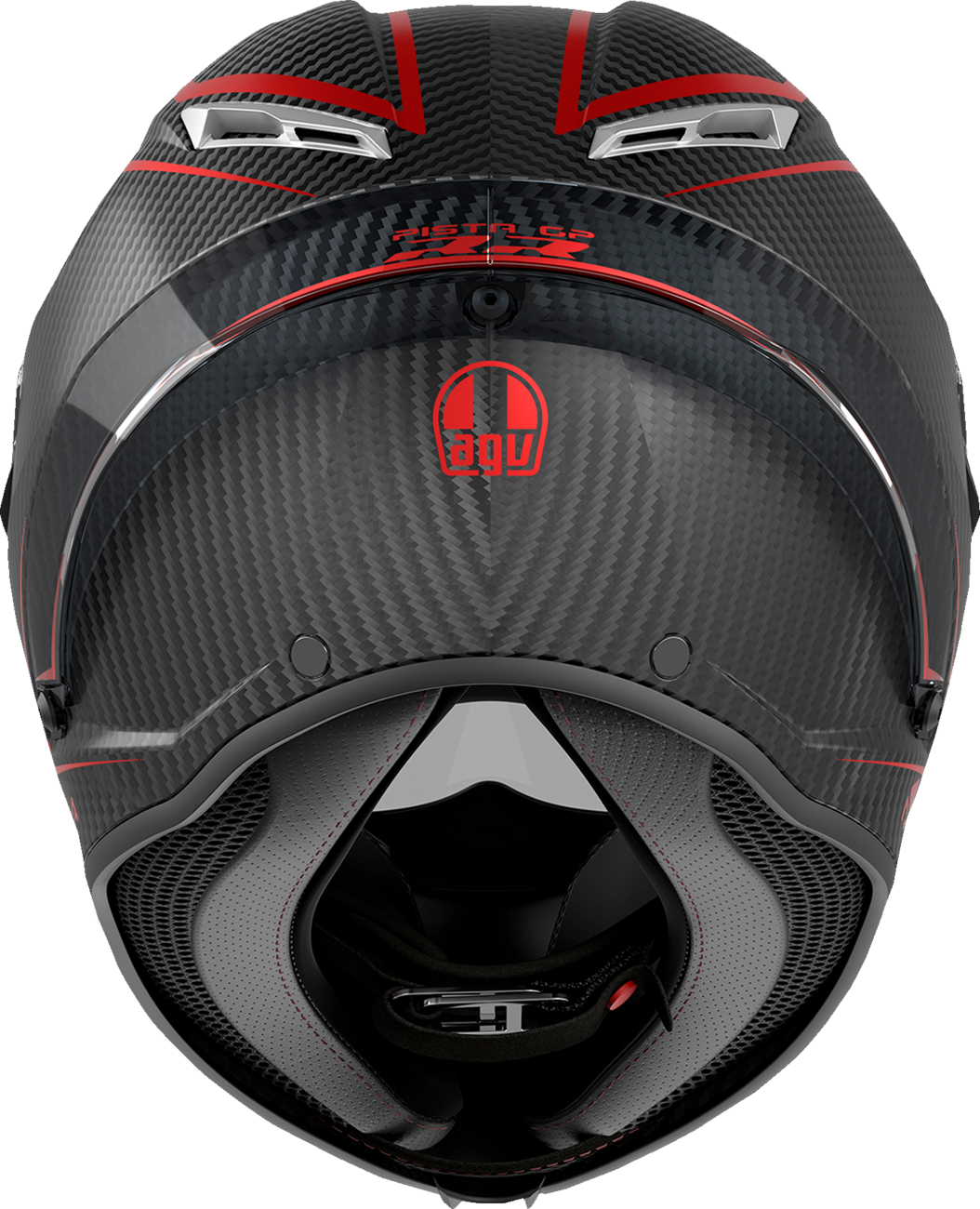 AGV Pista GP RR Helmet Intrepido Matte Carbon/Black/Red - Small | Fits Race and Sport Bikes