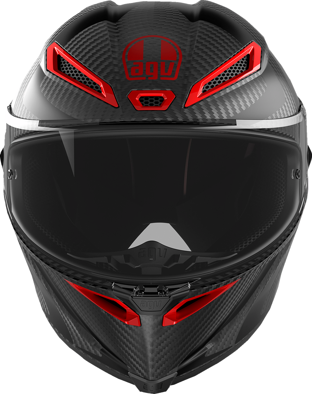 AGV Pista GP RR Intrepido Matte Carbon/Black/Red Motorcycle Helmet - XL (Part No. 2118356002-019-XL) for Sportbike and Track Vehicles