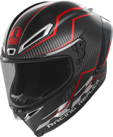 AGV Pista GP RR Intrepido Matte Carbon/Black/Red Motorcycle Helmet - XL (Part No. 2118356002-019-XL) for Sportbike and Track Vehicles