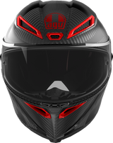 AGV Pista GP RR Helmet - Intrepido Matte Carbon/Black/Red for Race Motorcycle - Large (Part No. 2118356002-019-L)