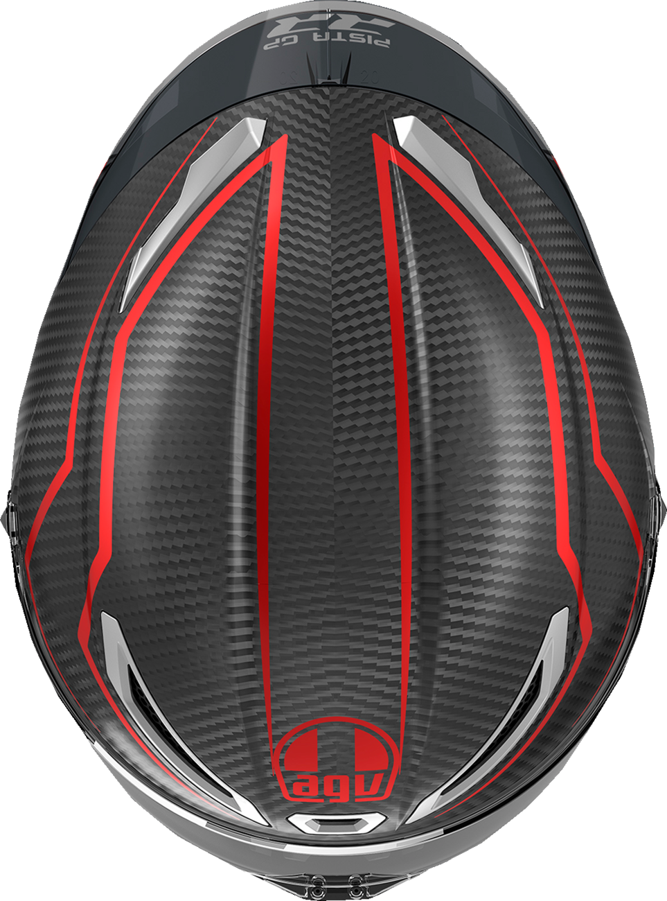 AGV Pista GP RR Intrepido Matte Carbon/Black/Red Motorcycle Helmet - XL (Part No. 2118356002-019-XL) for Sportbike and Track Vehicles