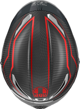 AGV Pista GP RR Intrepido Matte Carbon/Black/Red Motorcycle Helmet - XL (Part No. 2118356002-019-XL) for Sportbike and Track Vehicles
