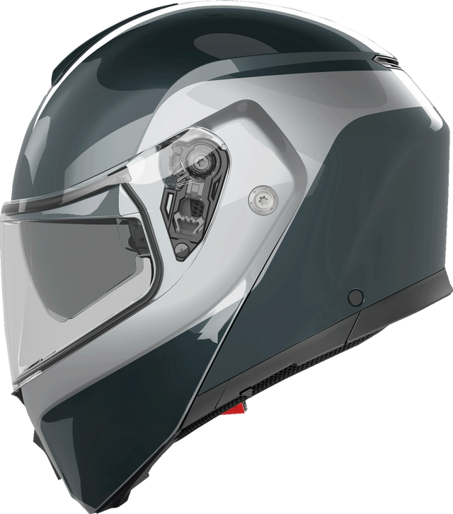 AGV Streetmodular Helmet Levico Gray/Silver Small – Motorcycle Helmet with Pinlock® 70 MaxVision™ and Ventilation System for Street and Touring Bikes