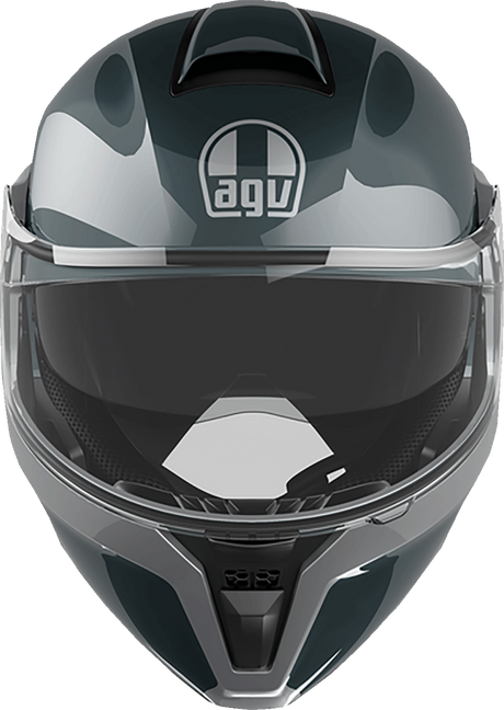 AGV Streetmodular Helmet Levico Gray/Silver Small – Motorcycle Helmet with Pinlock® 70 MaxVision™ and Ventilation System for Street and Touring Bikes