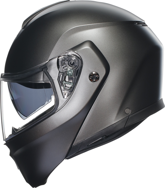 AGV Streetmodular Helmet Mono Matte Gray Small - Versatile Motorcycle Helmet with Pinlock® 70 MaxVision™ Visor and Enhanced Ventilation