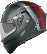 AGV Streetmodular Helmet Resia 2XL Matte Gray/Silver/Red for Motorcycle Touring and Commuting