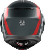 AGV Streetmodular Helmet Resia 2XL Matte Gray/Silver/Red for Motorcycle Touring and Commuting