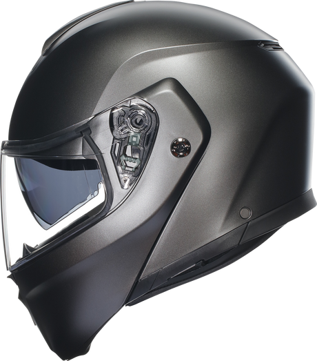 AGV Streetmodular Helmet Mono Matte Gray Large (Part #2118296002009L) - Universal Fit for Motorcycle Riders
