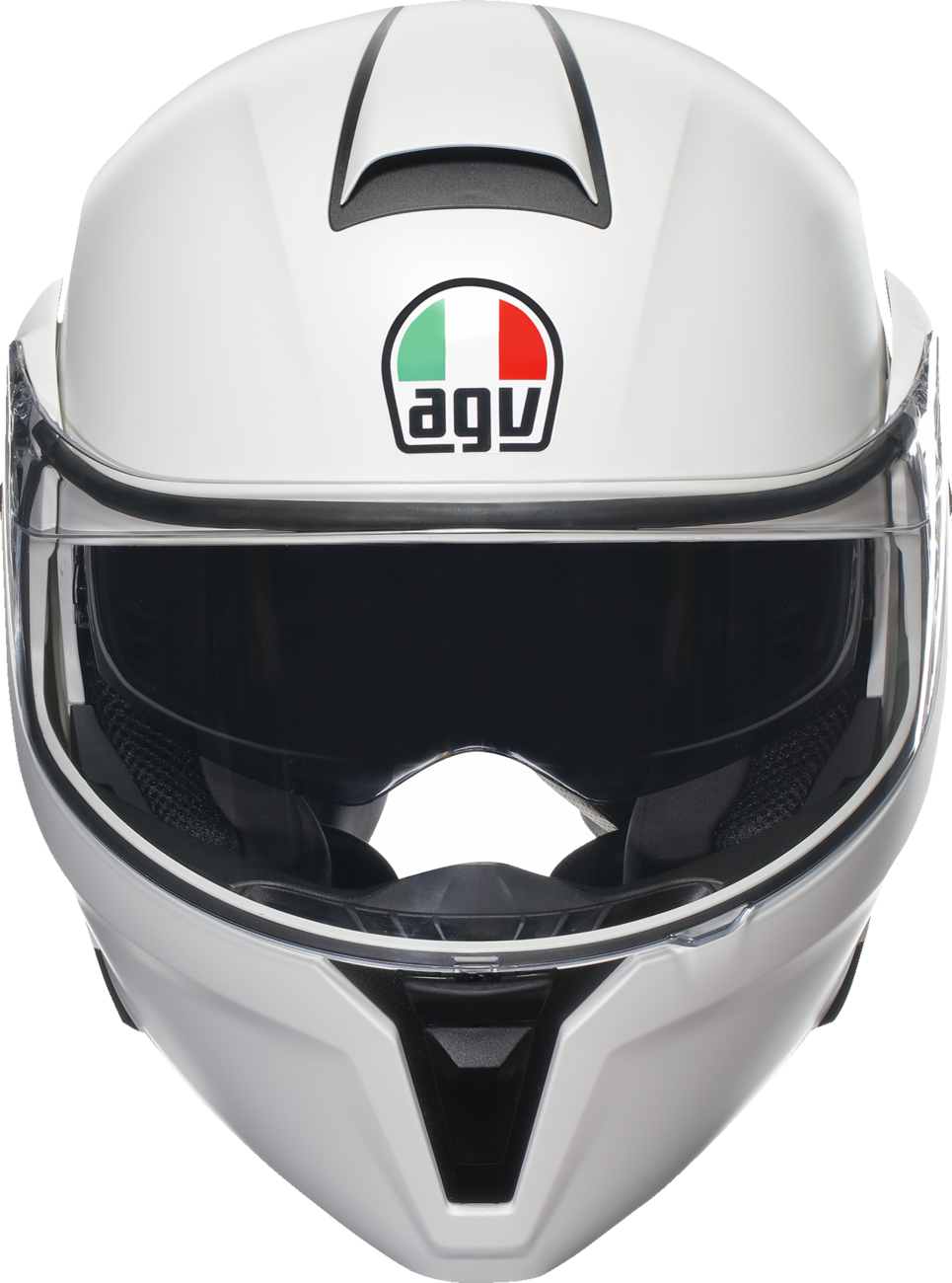 AGV Streetmodular Helmet Mono Matte White 2XL with Pinlock® 70 MaxVision™, Ventilation, and Interchangeable Cheek Pads for Street and Cruiser Bikes