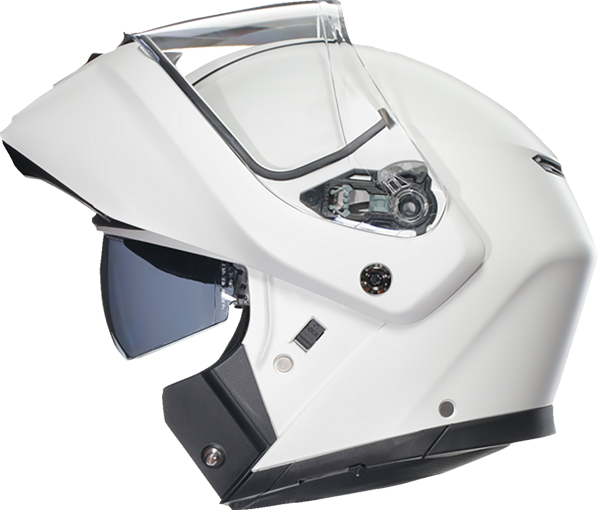 AGV Streetmodular Helmet Mono Matte White Medium - Versatile Full-Face Motorcycle Helmet with Advanced Ventilation for Street and Touring