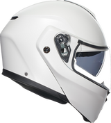 AGV Streetmodular Helmet - Mono Matte White Large (Part #2118296002002L) - Suitable for Street and Touring Vehicles