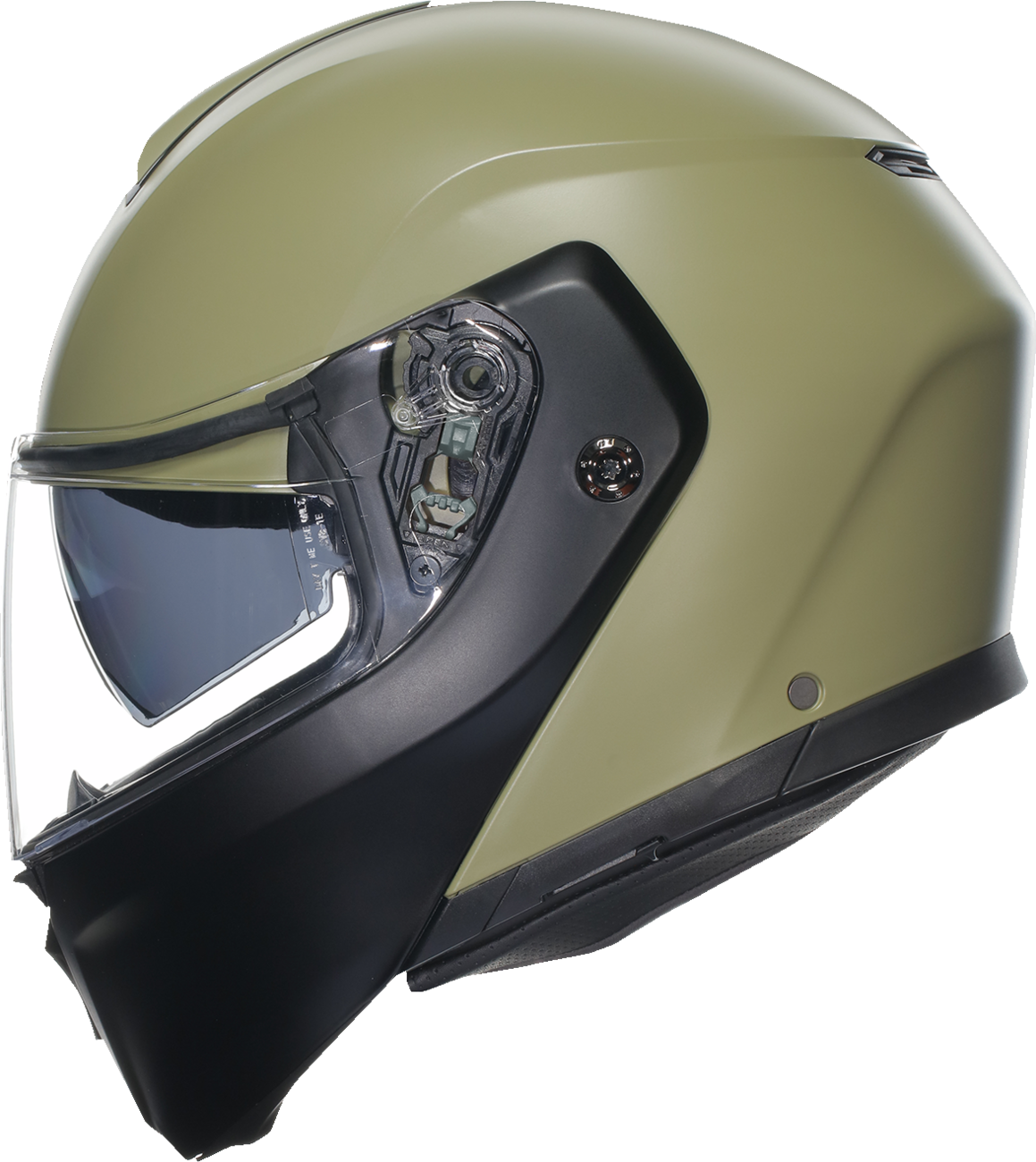 AGV Streetmodular Helmet Mono Matte Pastello Green/Black - XL (Part #2118296002010XL) with P/J Homologation for Motorcycle and Scooter