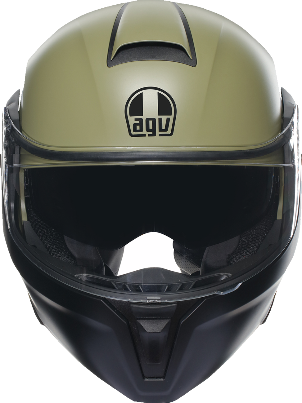 AGV Streetmodular Helmet Mono in Matte Pastello Green/Black – Small (Part 2118296002010S) – Compatible with Honda, Yamaha, Kawasaki, Suzuki, and more