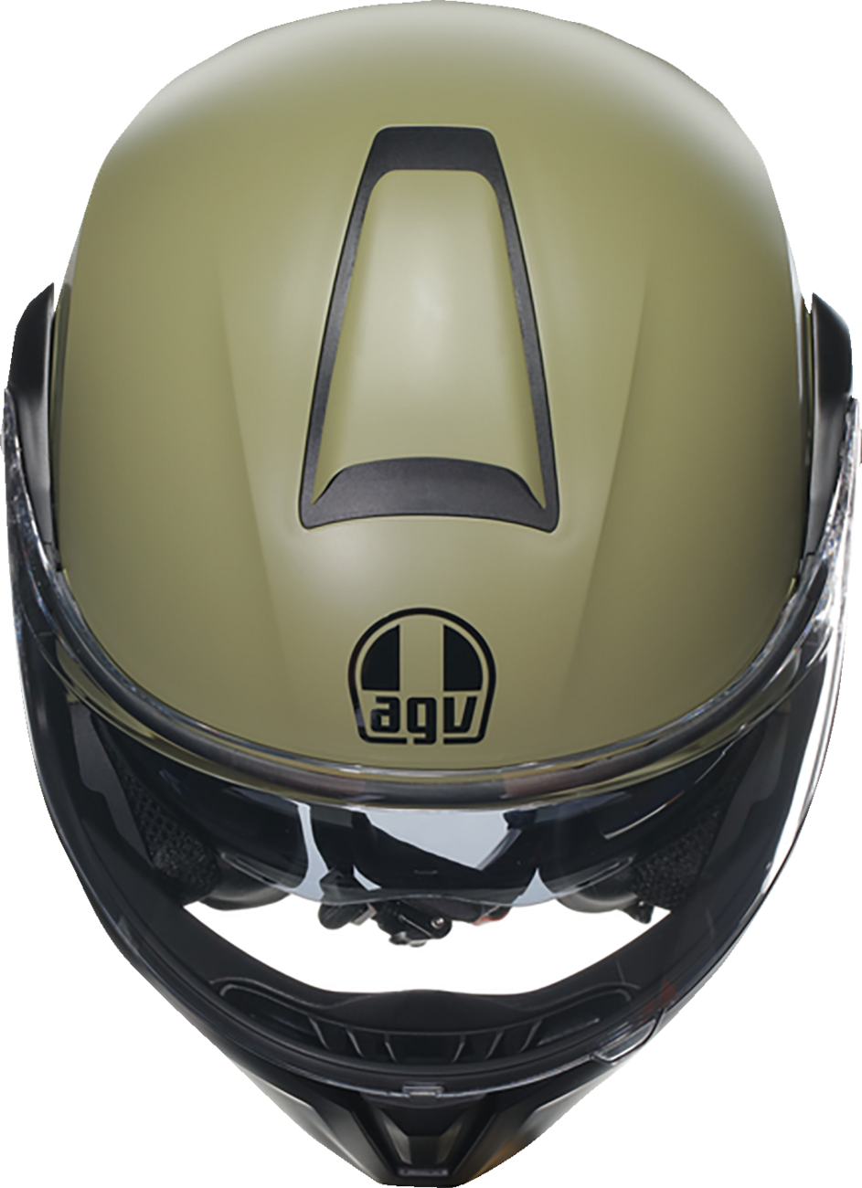 AGV Streetmodular Helmet Mono Matte Pastello Green/Black - Medium 2118296002010M with Vehicle Fitment