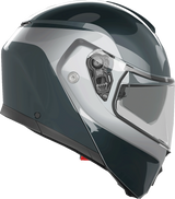 AGV Streetmodular Helmet Levico Gray/Silver Large – Motorcycle Helmet with P/J Double Homologation, Ventilation, and Pinlock® MaxVision™