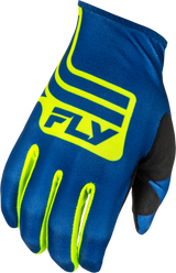 Fly Racing Lite Lancer Gloves Navy/Hi Vis Medium for Motocross and Off-Road Vehicles