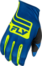 Fly Racing Lite Lancer Gloves Navy/Hi Vis XL – Lightweight Race Gloves for Motocross and Off-Road Vehicles