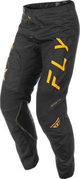 Fly Racing Kinetic Center Pants Black/Gold Size 42 – Motorcycle Riding Gear with Ventilation and Flexibility