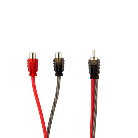 DS18 RCA Level 1 Y Connector - 1 Male to 2 Female for Car Audio Systems