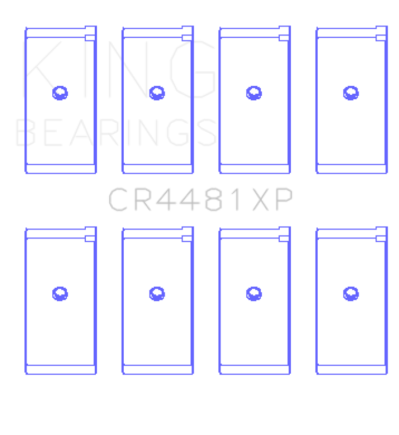 King Engine Bearings Mitsubishi 4G63/4G64 6 Bolt 1st Gen DSM Performance Rod Bearing Set - Size STDX