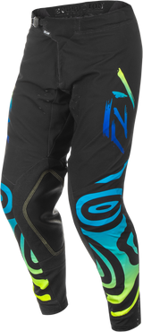 Fly Racing Evolution DST Zen Pants Black/Blue/Hi Vis Size 28 – Durable Motocross Riding Pants with Advanced Ventilation and Custom Fit