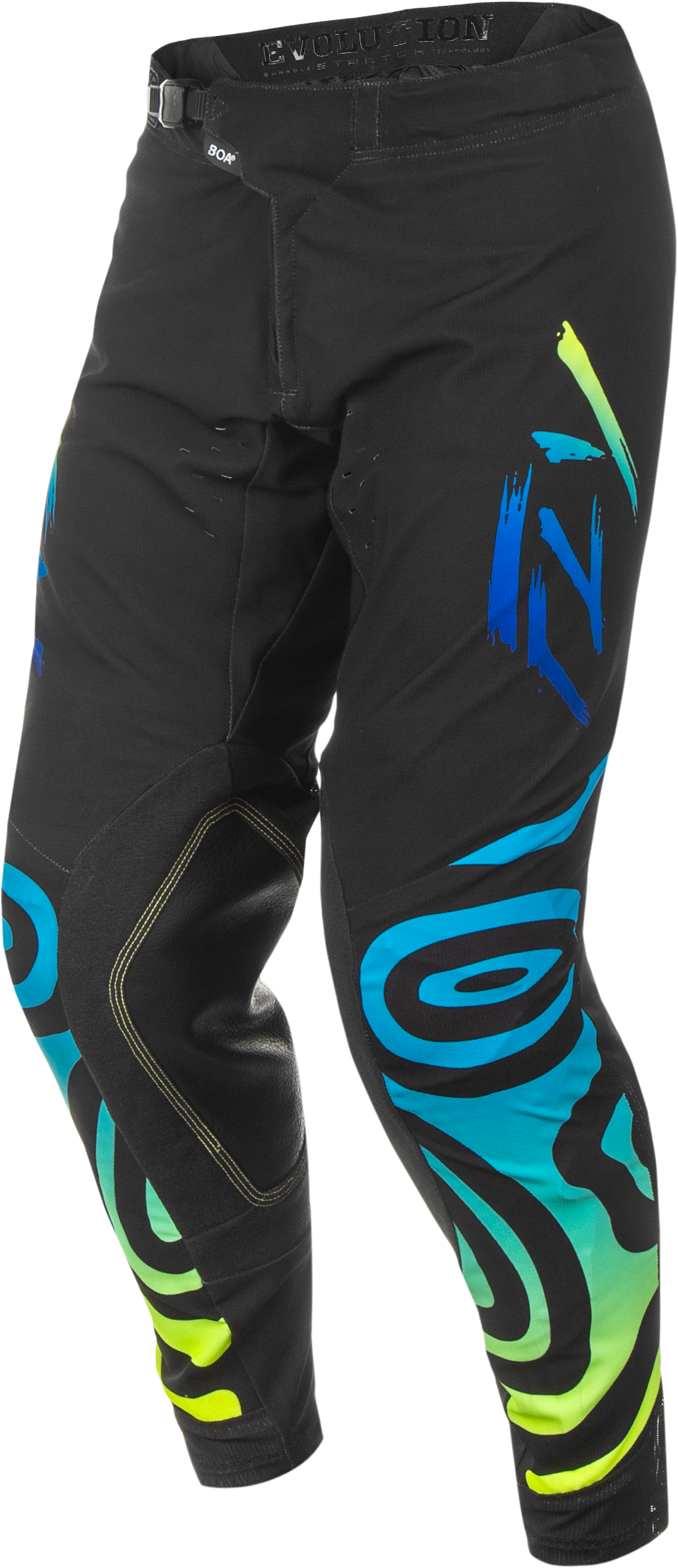 Fly Racing Evolution DST Zen Pants Black/Blue/Hi Vis Size 32 for Off-Road and Motocross Vehicles
