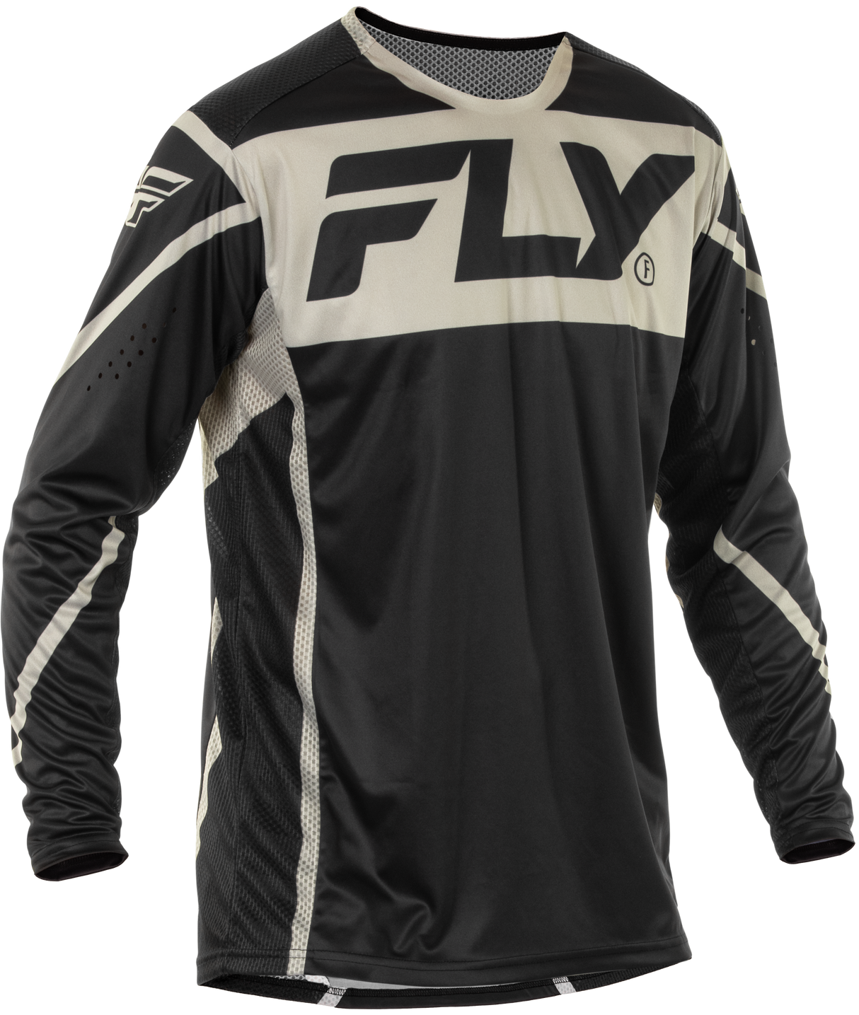 Fly Racing Lite Jersey Black/Grey Large – Lightweight Motorcycle Riding Jersey with Advanced Ventilation for Off-Road and Motocross