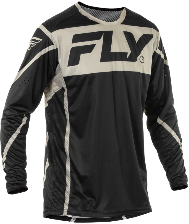 Fly Racing Lite Jersey Black/Grey Sm - Men's Motorcycle Riding Jersey for ATV, Dirt Bike, and Motocross