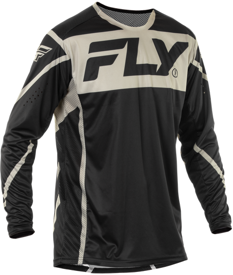 Fly Racing Lite Jersey Black/Grey Medium with Advanced Ventilation for Motocross and Off-Road Vehicles