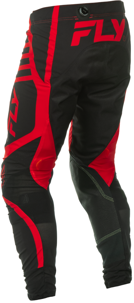 Fly Racing Lite Pants Black/Red Size 36 – Lightweight Motorcycle Riding Gear with Mesh Panels and BOA Fit System for Men and Women