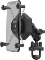 RAM X Grip Vibe Safe L Phone Mount with U Bolt Base Short for Ford F-150 and Chevrolet Silverado