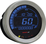 KOSO Digital Gauge Cluster with Silver Bezel for Harley-Davidson FLHTC and FLHTCU Models (2004-2013)