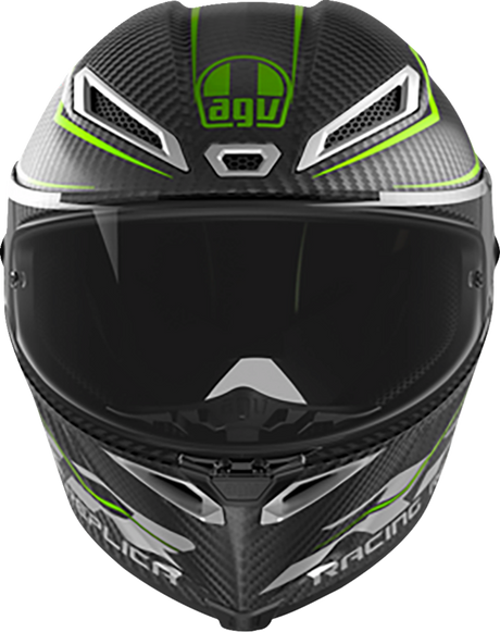 AGV Pista GP RR Performante Carbon and Lime Motorcycle Helmet – Fits Yamaha YZF, Honda CBR, Kawasaki Ninja, Suzuki GSX-R, Ducati Panigale (Size Medium)