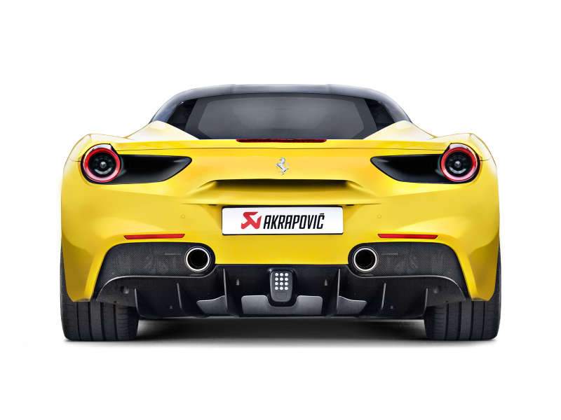 Akrapovic Slip-On Line Exhaust for Ferrari 488 GTB & Spider (Titanium with Carbon Tips) - Part MTP-FE488H