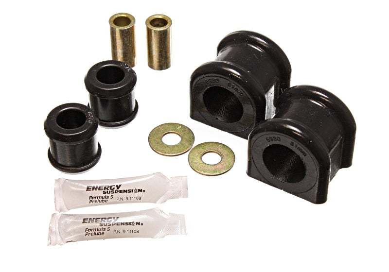 Energy Suspension 07-11 Jeep Wrangler JK Front 31mm Sway Bar and End Link Bushing Set - Performance Polyurethane