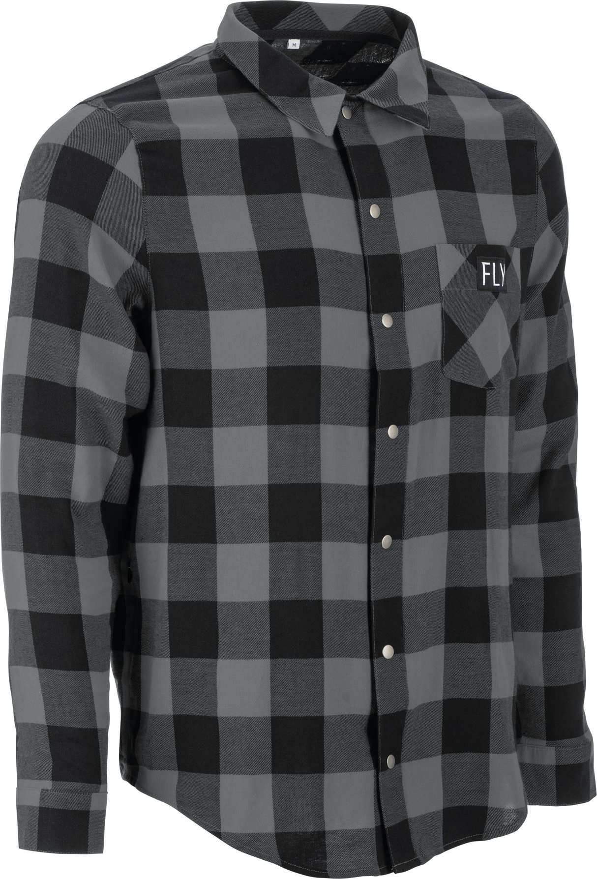 Fly Racing Tek Flannel Black/Grey Sm - Performance Flannel Shirt for Off-Road and Motorcycle Riding