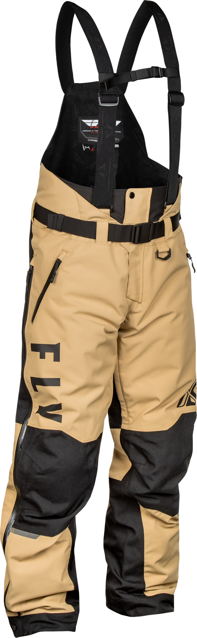 Fly Racing Carbon Bib Black and Tan Medium for Off-Road Motorcycles