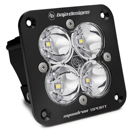 Baja Designs Squadron Sport Work/Scene Pattern Black Flush Mount LED Light Pod with Clear Optics - Part #551006