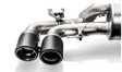 Akrapovic Evolution Tail Pipe Set for BMW M5 F90 with Carbon Finish and Red/White Logo