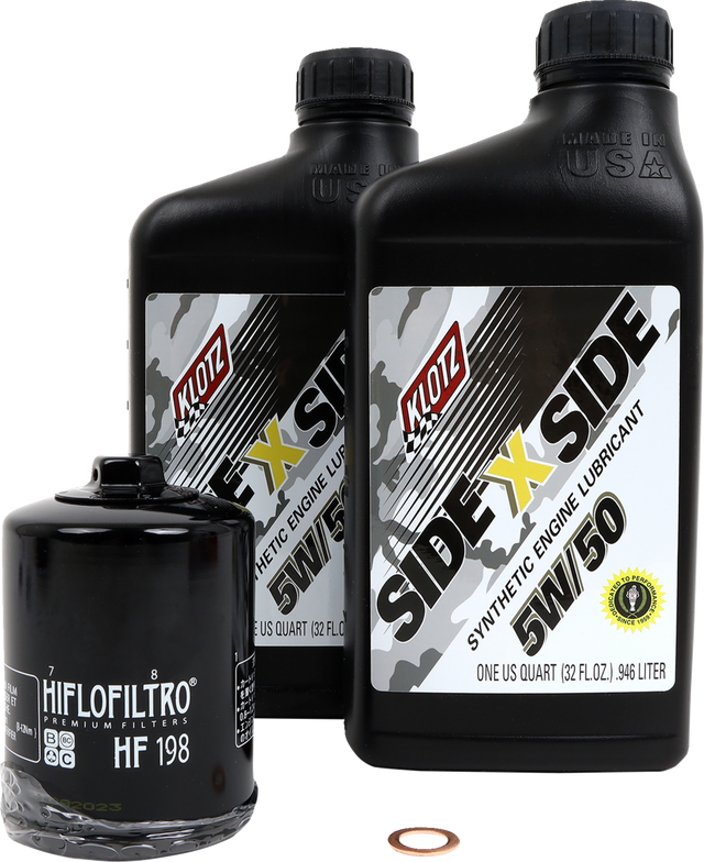 KLOTZ OIL Oil Change Kit - Polaris - 5W/50 KU-108