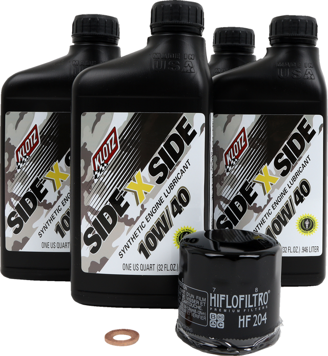 KLOTZ OIL Oil Change Kit - Kawasaki - 10W-40 KU-109