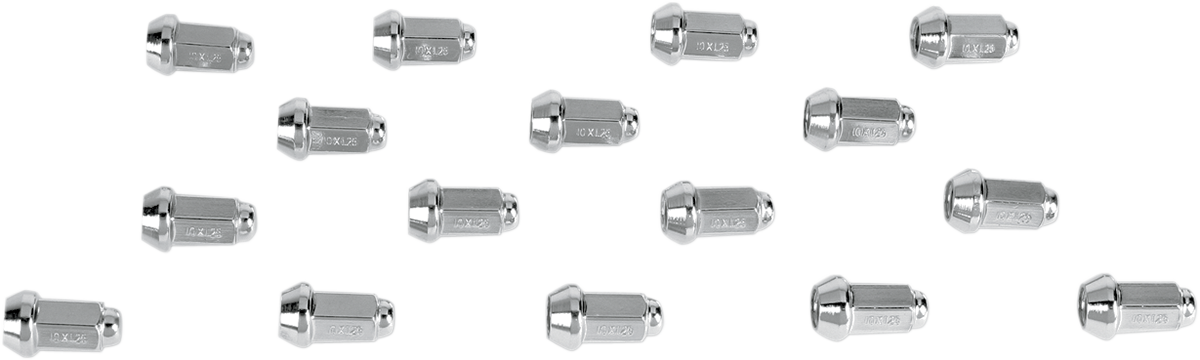 ITP Lug Nuts - 60° Tapered - Chrome - M10 x 1.25 - 16 Pack ALUG14BX