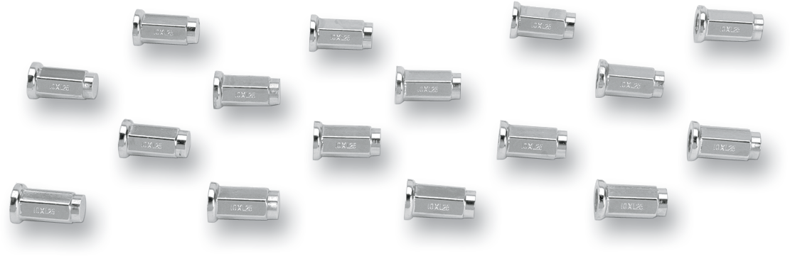 ITP Lug Nuts - Flat - Chrome - M10 x 1.25 - 16 Pack ALUG15BX