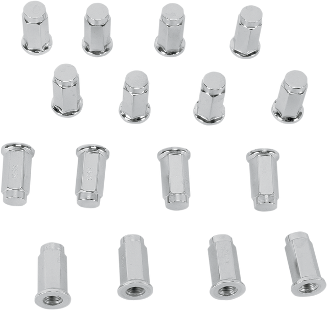 ITP Lug Nuts - Flat - Chrome - 3/8-24 - 16 Pack ALUG11BX