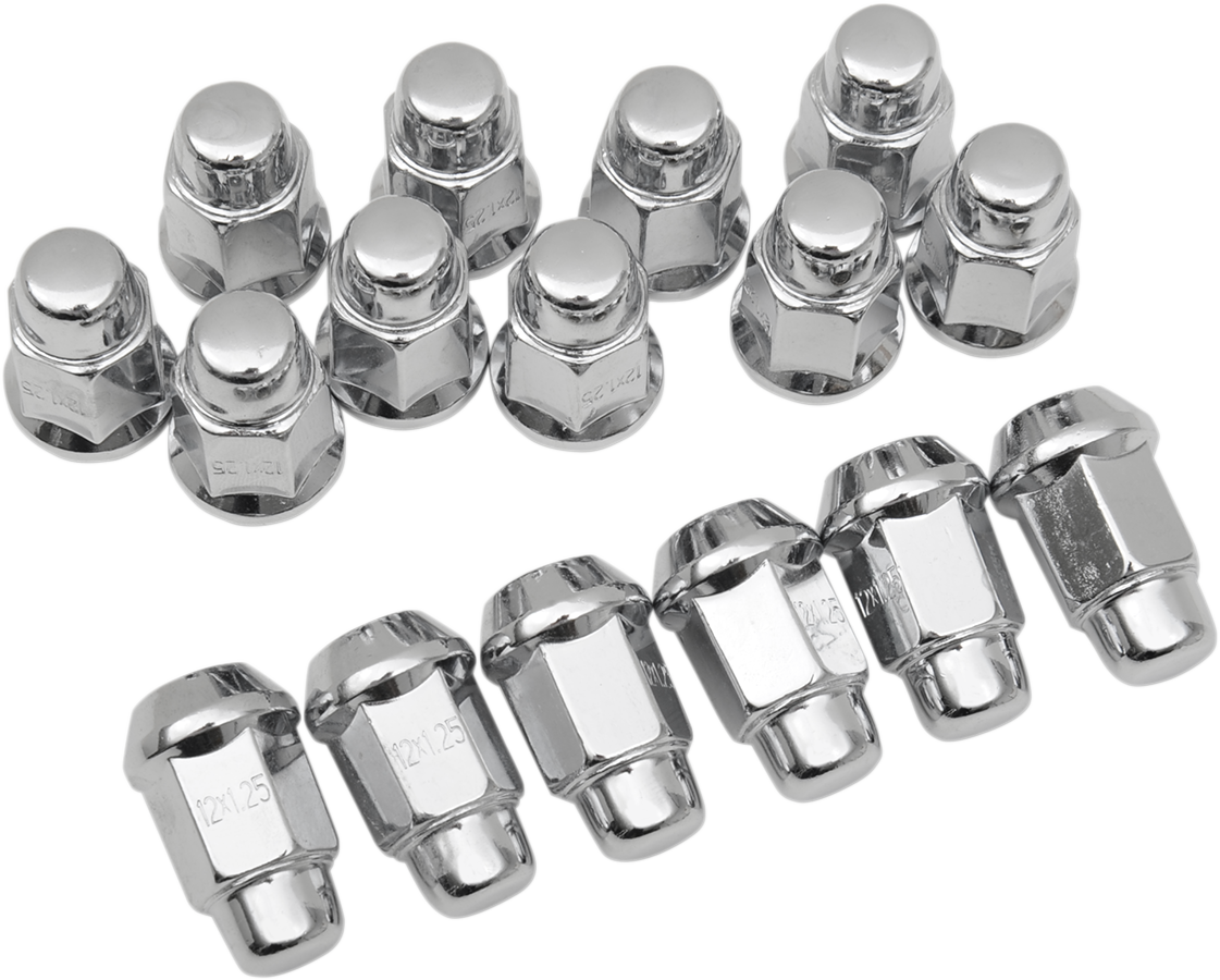 ITP Lug Nuts - 60° Tapered - Chrome - M12 x 1.25 - 16 Pack ALUG19BX