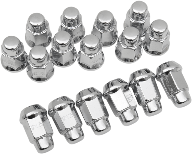 ITP Lug Nuts - 60° Tapered - Chrome - M12 x 1.25 - 16 Pack ALUG19BX