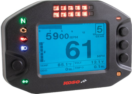 KOSO RS-2 Multifunction Speedometer and Data Recorder for Motorcycles