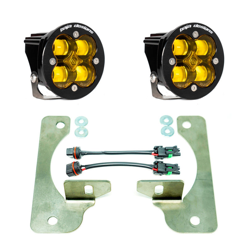 Baja Designs 447723 Wrangler JL Rubicon Squadron-R Fog Light Pocket Kit - Amber