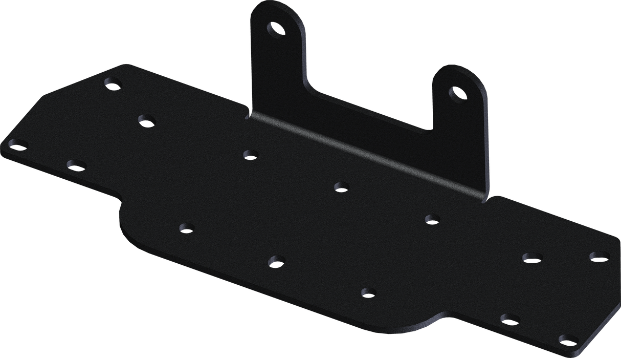 Open Trail Winch Mount for Jeep Wrangler & Gladiator – Durable Laser Cut Black Powder Coated Mounting Kit