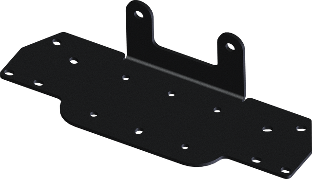 Open Trail Winch Mount for Jeep Wrangler & Gladiator – Durable Laser Cut Black Powder Coated Mounting Kit